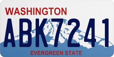 WA license plate ABK7241