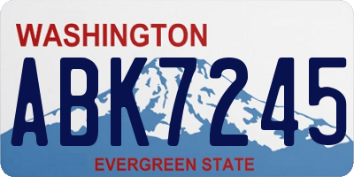 WA license plate ABK7245
