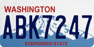 WA license plate ABK7247