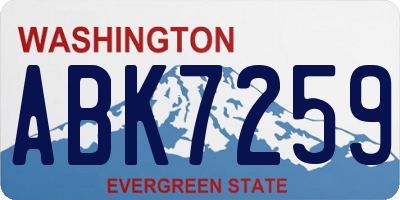 WA license plate ABK7259