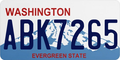 WA license plate ABK7265