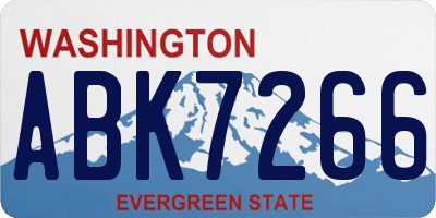 WA license plate ABK7266