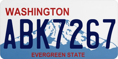 WA license plate ABK7267