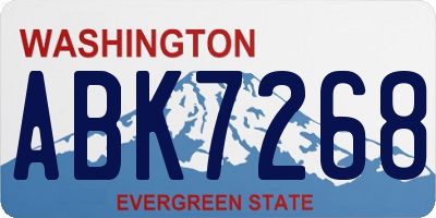 WA license plate ABK7268