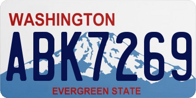 WA license plate ABK7269