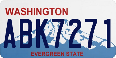 WA license plate ABK7271