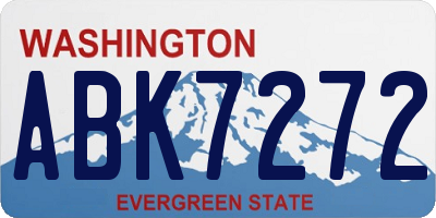 WA license plate ABK7272