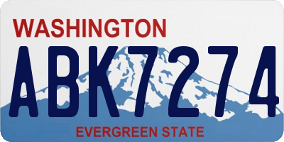 WA license plate ABK7274