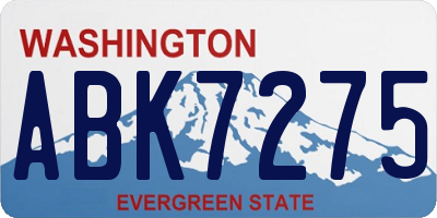 WA license plate ABK7275