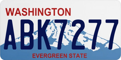 WA license plate ABK7277