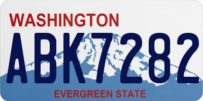 WA license plate ABK7282