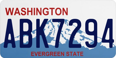 WA license plate ABK7294