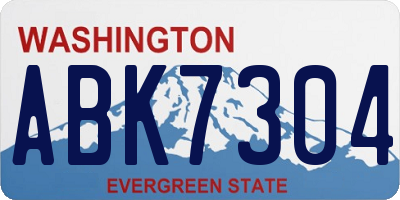WA license plate ABK7304