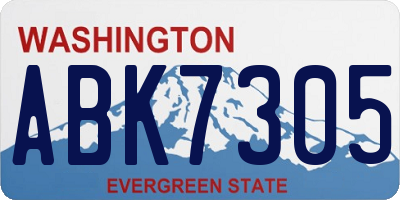 WA license plate ABK7305