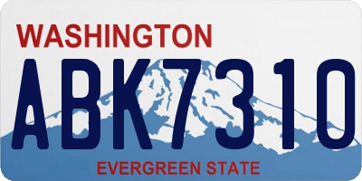 WA license plate ABK7310