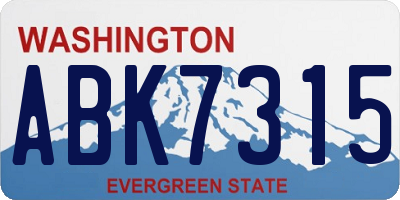 WA license plate ABK7315