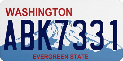 WA license plate ABK7331