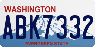 WA license plate ABK7332