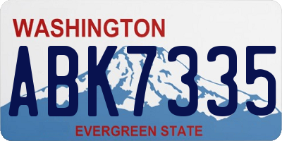WA license plate ABK7335