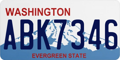 WA license plate ABK7346