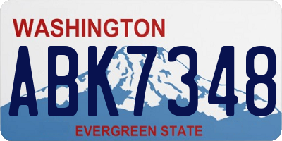 WA license plate ABK7348