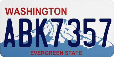 WA license plate ABK7357