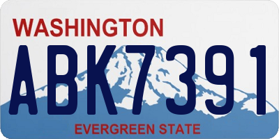 WA license plate ABK7391