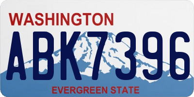 WA license plate ABK7396