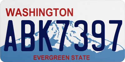 WA license plate ABK7397