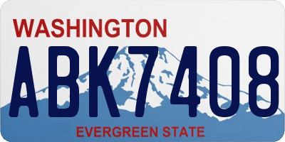 WA license plate ABK7408