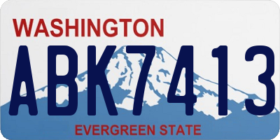 WA license plate ABK7413