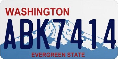 WA license plate ABK7414