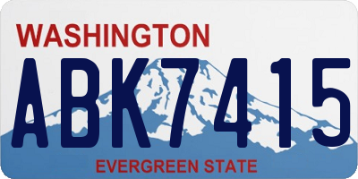 WA license plate ABK7415