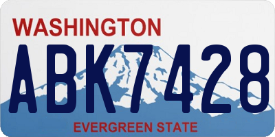 WA license plate ABK7428