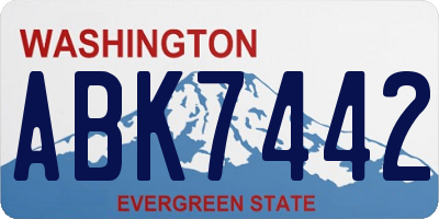 WA license plate ABK7442