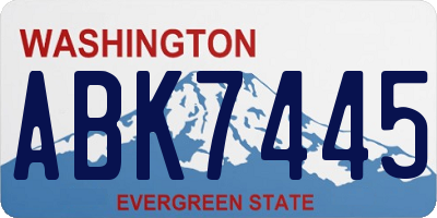 WA license plate ABK7445