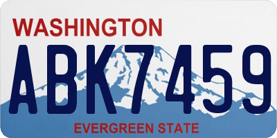 WA license plate ABK7459