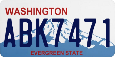 WA license plate ABK7471