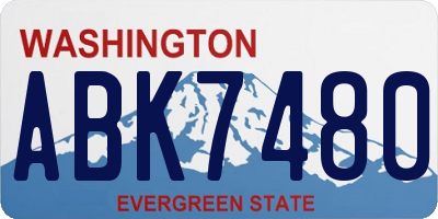 WA license plate ABK7480