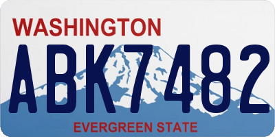 WA license plate ABK7482