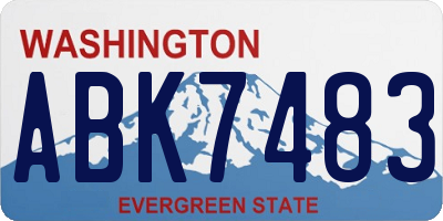 WA license plate ABK7483