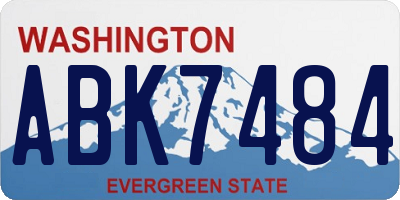 WA license plate ABK7484