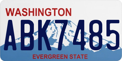 WA license plate ABK7485