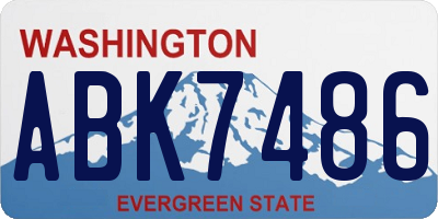 WA license plate ABK7486