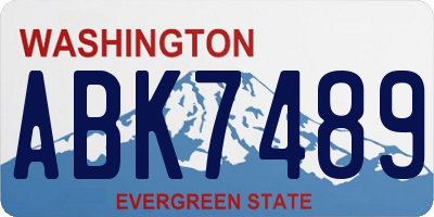 WA license plate ABK7489