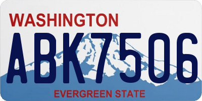 WA license plate ABK7506