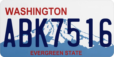 WA license plate ABK7516