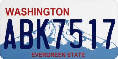 WA license plate ABK7517