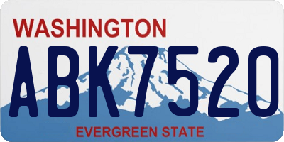 WA license plate ABK7520