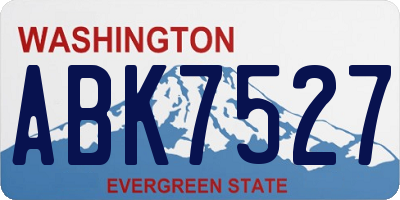 WA license plate ABK7527